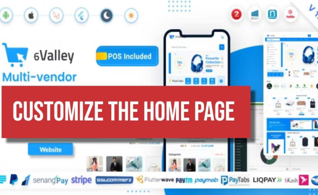 6valley Multi Vendor Complete E-Commerce Home Page Customization With Setup