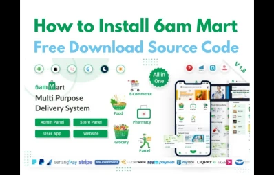 How To Make Grocery App | How to Install 6amMart - Multivendor Food delivery app